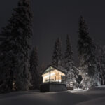 Magical Pond igloo at night